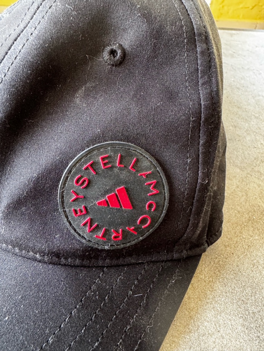 Stella McCartney Black Cap with Logo Patch